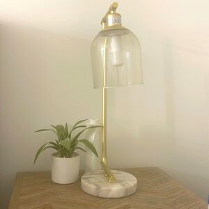 Modern Gold & Marble End Table Lamps